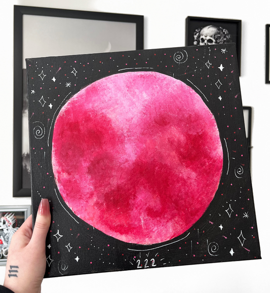 The Divine Blessings Pink Moon Painting