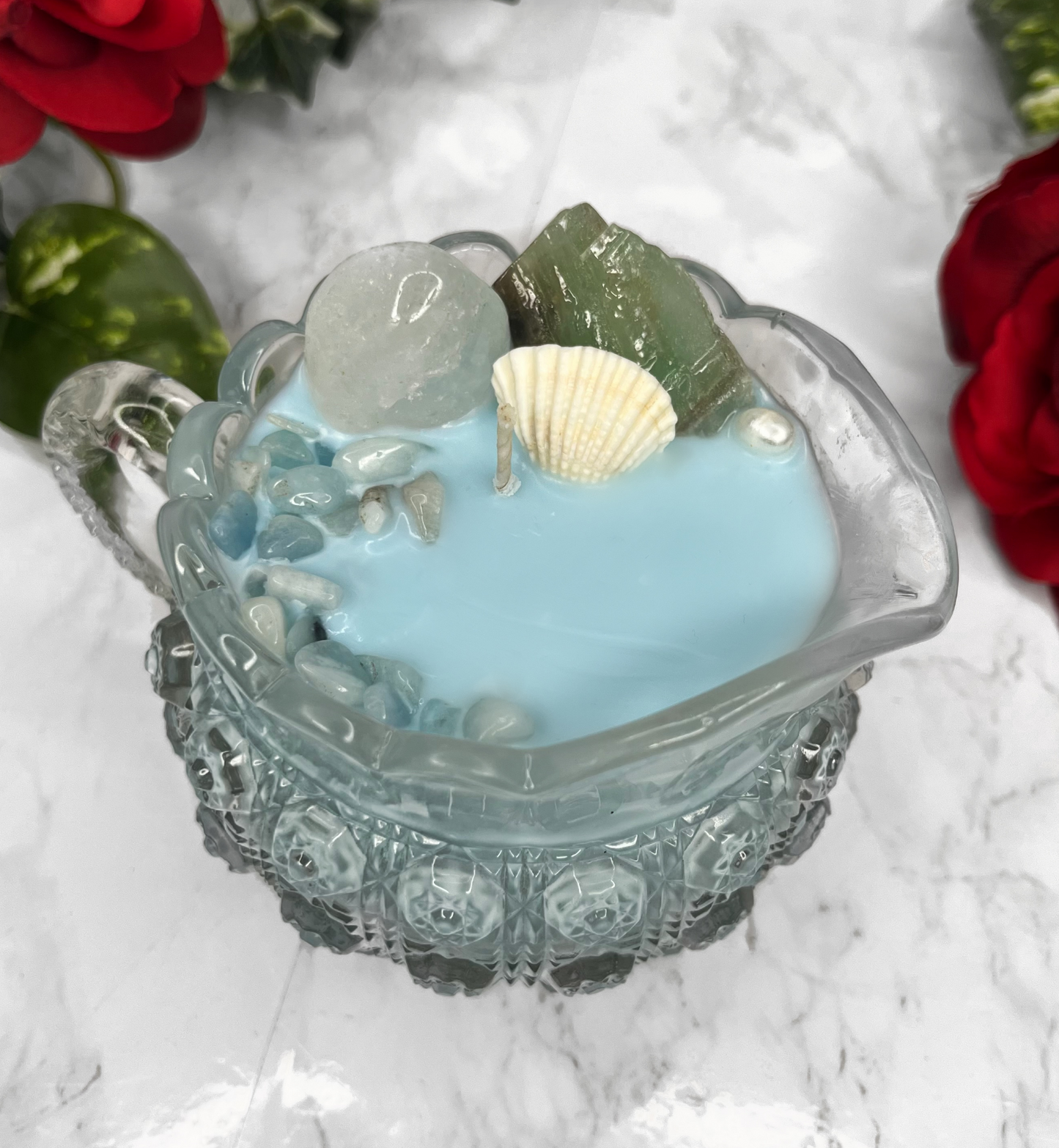 Mermaid Serenity Crystal Vessel Candle