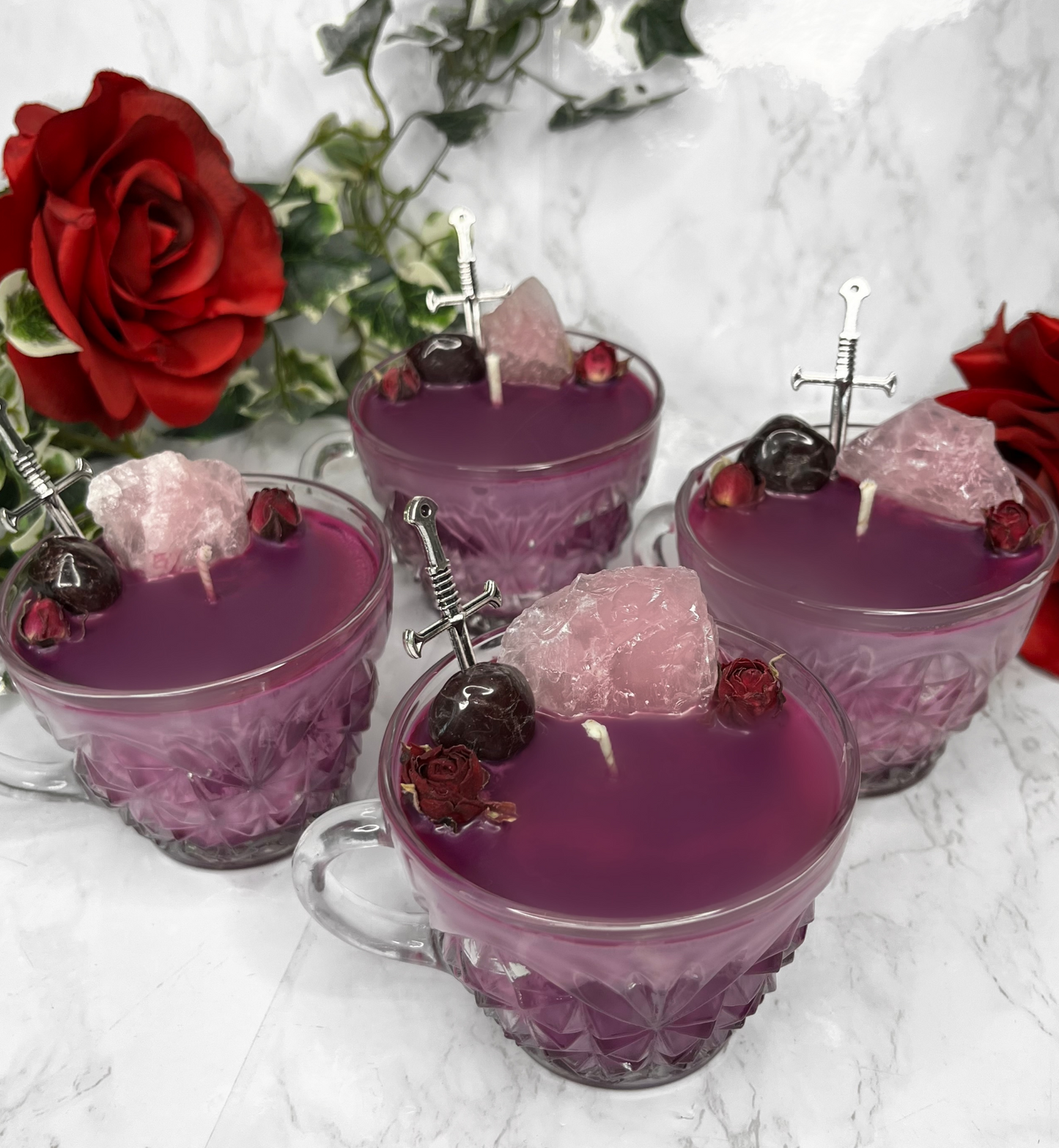 Vampiric Allure Dark Feminine Self Love Tea Cup Candle