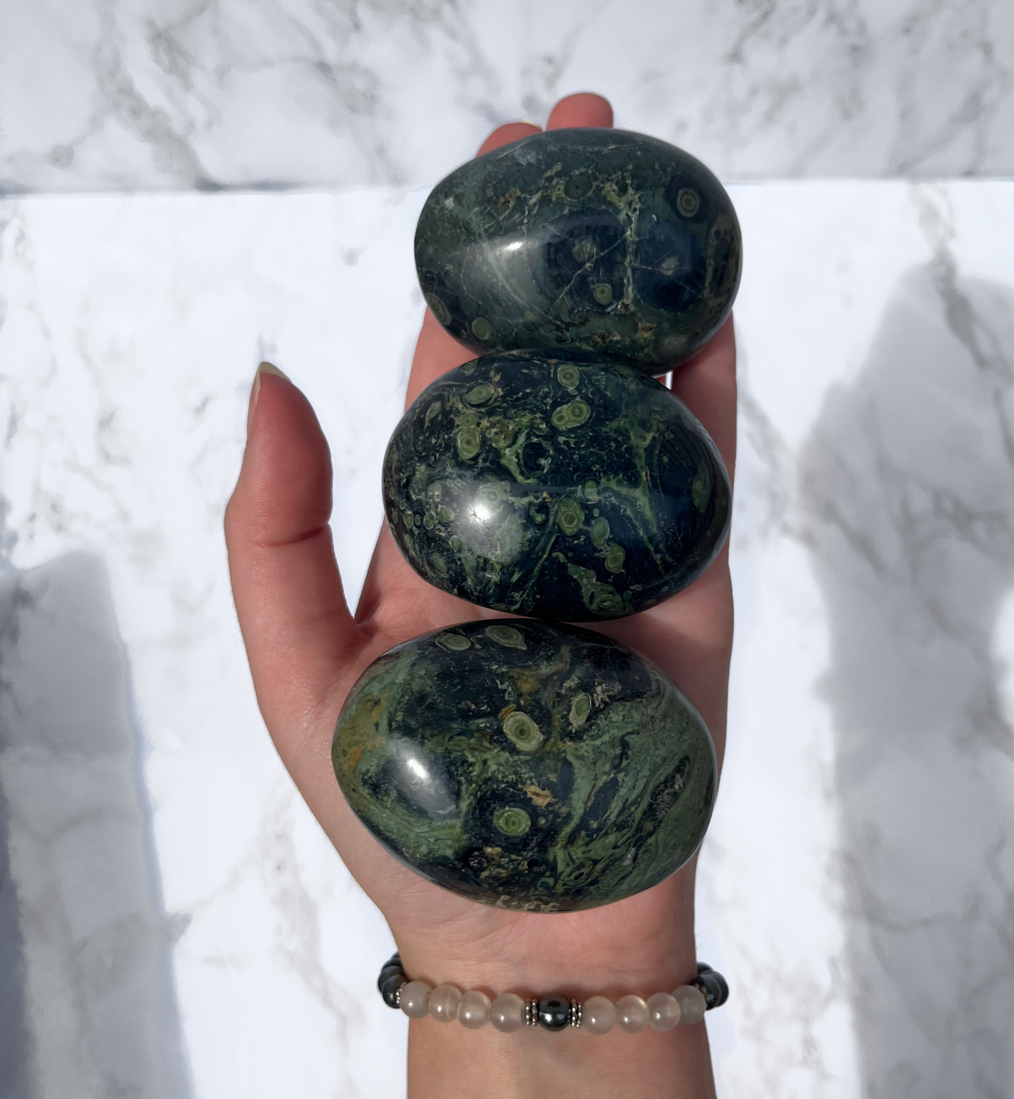 Kambaba Jasper Palm Stones