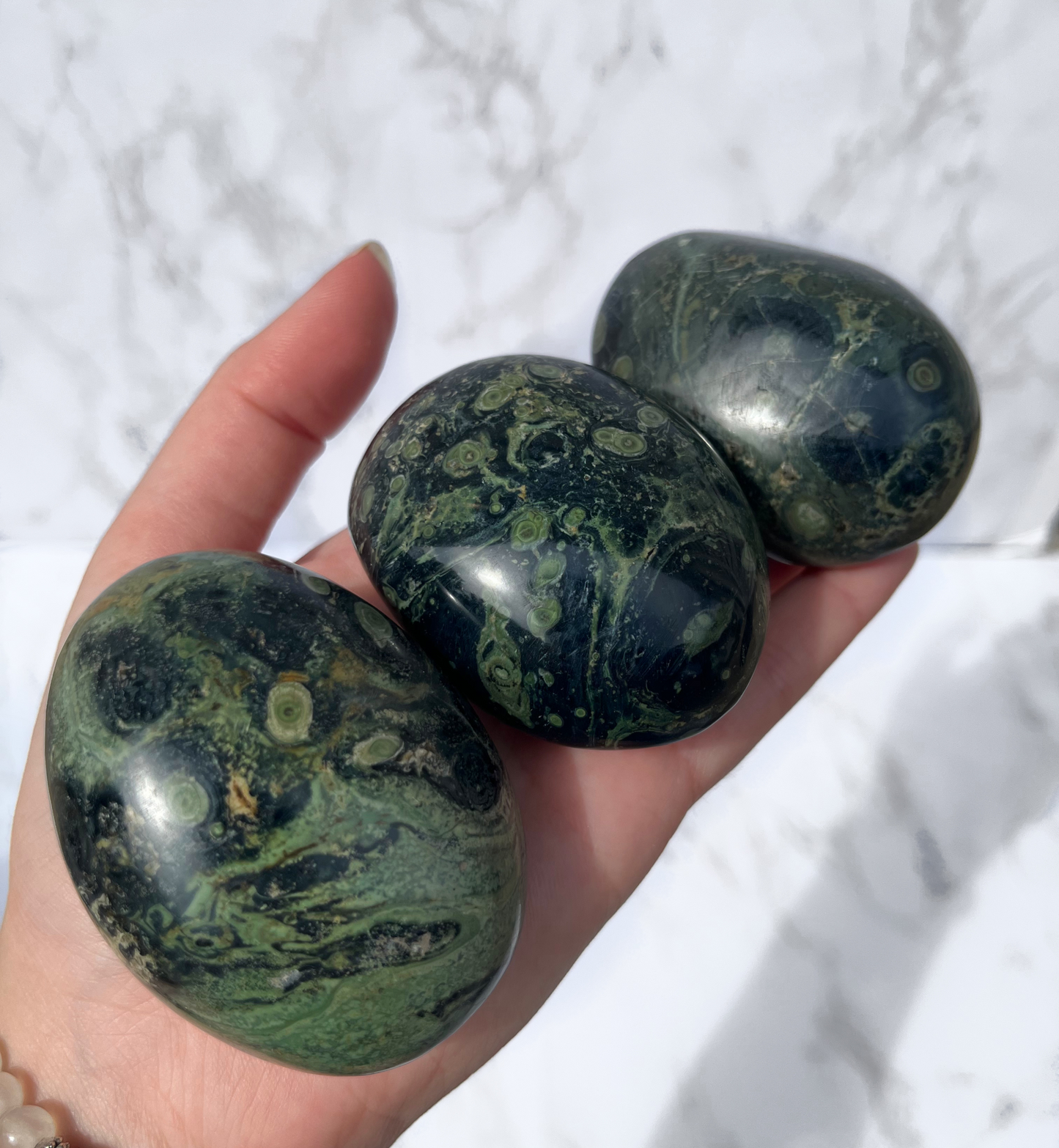 Kambaba Jasper Palm Stones